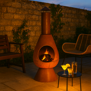 JSH Outdoor Fire Chiminea - Rust