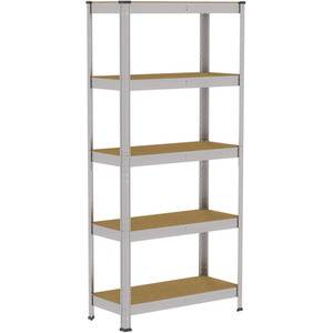 5 Tier Heavy Duty Adjustable Steel Garage Shelving Unit - 875kg Weight Capacity - Galvanised / 30cm by Vida Designs