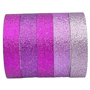 Set of 5 Assorted Purple Washi Tape - Multi by Syntego