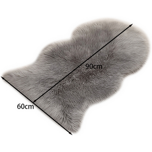 Irregular Shaped Shaggy Area Rug 90*60cm - Grey by Livingandhome