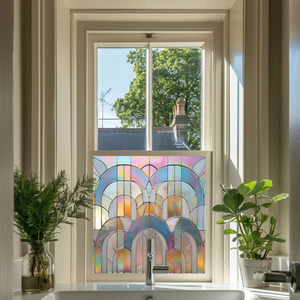 Uzzano Art Deco Stained Glass Privacy Window Film by Creative Printing Solutions