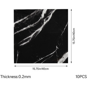 Livingandhome Set of 10 Marble PVC Wall Stickers by Livingandhome