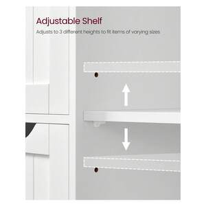 VASAGLE Bathroom Storage Cabinet with 4 Drawers - White by VASAGLE