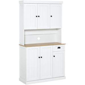HOMCOM Kitchen Pantry Cabinet with Adjustable Shelves Drawer - White by HOMCOM