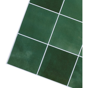 Livingandhome 10-Piece Grid Design Stick-On Wall Tiles - Light Green by Livingandhome