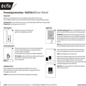 Marble Grey Self Adhesive Wall Tiles - Grey by d-c-fix