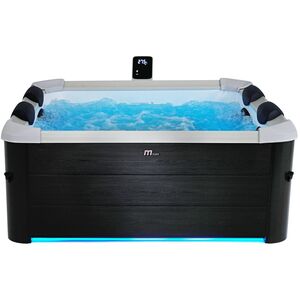 MSpa Oslo PLUS 4-6 Person Portable Hot Tub - Carbon Grey - Carbon Grey by MSpa