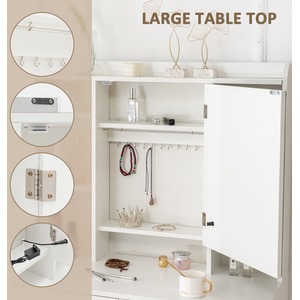 WestWood Dressing Table DT19 White - White by WestWood