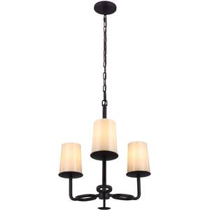 Huntley Multi Arm Chandelier 3 Light Bronze Finish, E27 - Bronze