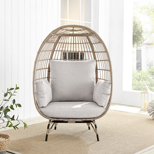 Garden Egg Chair - Beige by FurnitureboxUK