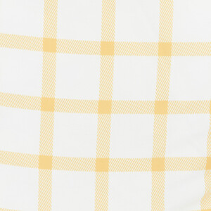 Portland Check Cushion - Ochre and White