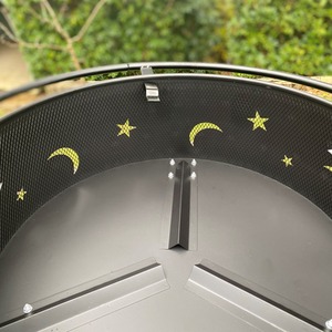 Star and Moon Fire Bowl with Grill, Safety Guard and Poker by Selections