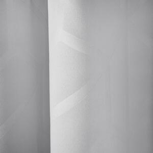 Geo Embossed Eyelet Blackout Curtains - Silver / 228cm by OHS