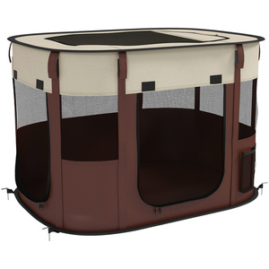 Foldable Dog Pen with Storage Bag for Indoor Outdoor Use by PawHut