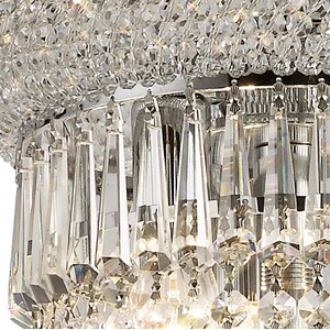 Alexandra Ceiling Pendant Chandelier 18 Light Polished Chrome, Crystal - Polished Chrome