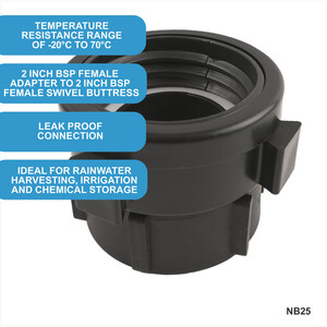 IBC S60x6 (2 inch) Female to (2 inch) BSP Female Swivel Buttress by DNA PACKAGING LTD