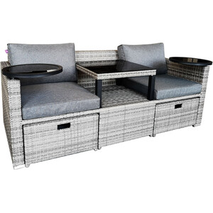 New Hampshire Transformer Patio Set - Grey by Malay