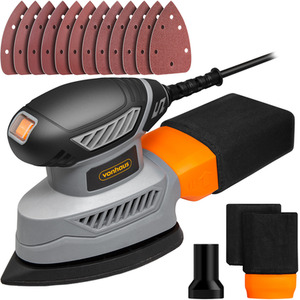 Electric Detail Sander with Dust Collector - Grey by VonHaus