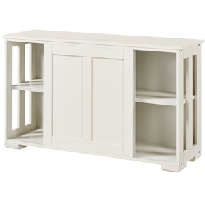 Storage Cabinet with Sliding Door for Kitchen Living Room - Beige by Yaheetech