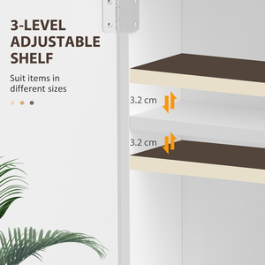 HOMCOM Bathroom Wall Cabinet Wall Cupboard with Adjustable Shelf - White by HOMCOM