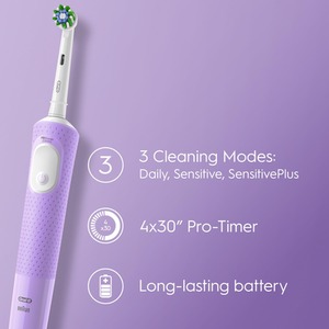 Oral-B Vitality Pro Electric Rechargeable Toothbrush with 2 Brush Heads, Lilac - Pink by Oral-B