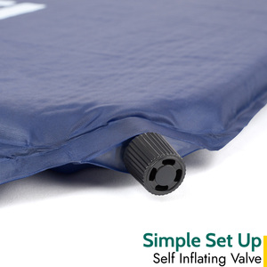 Single Self Inflate Mat with Pillow 2.5cm - Blue by Trail