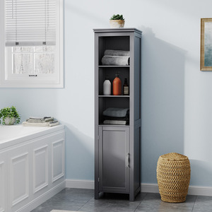 Tall Bathroom Cabinet with Single Door by komore
