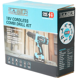 Saber 18V One Battery Combi Drill Kit - Blue by Saber