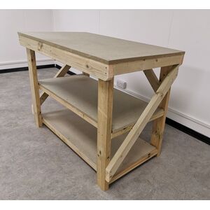UniMdf Top Workbench With Double Shelf by Arbor Garden Solutions