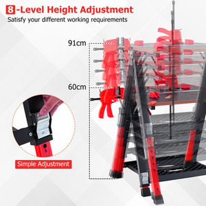 2-in-1 Folding Work Table Sawhorse by Costway