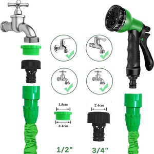 Garden Expanding Magic Hose Flexible Durable Water Pipe - Blue / 50ft by Shatchi