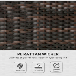 Outsunny Cushioned 4 Pieces Rattan Garden Chairs by Outsunny