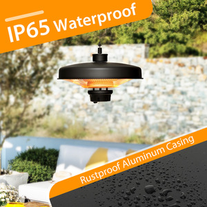 2000W Patio Ceiling Electric Heater - Black by Costway