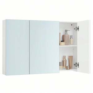 VASAGLE Wall Cabinet with Bathroom Mirror - White by VASAGLE