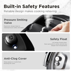 Midea Multifunctional Pressure Cooker with Non-Stick Inner Pot - Black by Midea