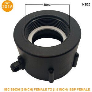 IBC S60x6 (2 inch) Female to (2 inch) BSP Female by DNA PACKAGING LTD