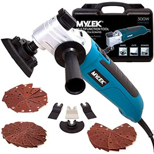 Mylek Multi Tool 300W Multifunction Tools, 48 Piece Accessory Kit - Carry Case - Blue by Mylek