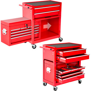 Tool Chest with 8 Drawers - Red by tectake