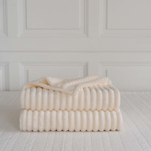 Snug Soft Chunky Ribbed Cord Plush Throw Blanket by Velosso