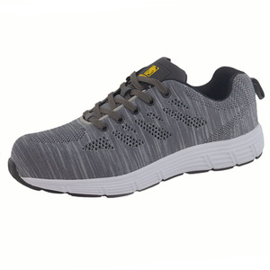 Maxsteel Lightweight Steel Toecap Safety Trainers - GREY WHITE by Maxsteel