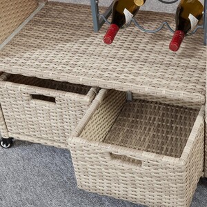 Cambridge Service Cart - Natural by Malay Deluxe