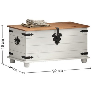 Corona White Blanket Box - Distressed White Wax by Mercers Furniture