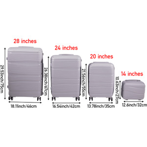 Lifeideas Set of 4 Lockable Travel Suitcase by lifeideas