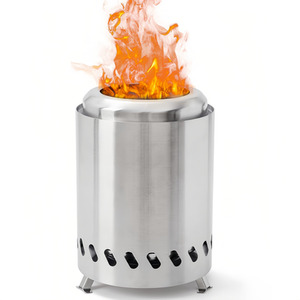 Outdoor Tabletop Fire Pit - Silver