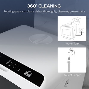 HOMCOM Table Top Dishwasher with 4 Settings by HOMCOM