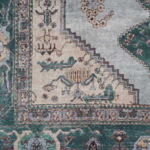 Green Traditional Washable Area Rug by The Rug House