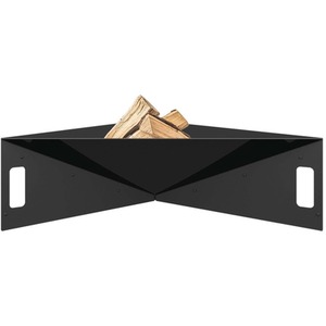 Chic Steel Pyramid Design Fire Pit - Black by Primrose