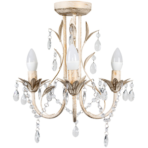Odelia 3 Way White Ceiling Light Chandelier - White by ValueLights