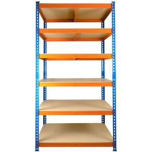 Extra Heavy Duty Racking Shelving 6 Levels - Blue & Orange / 90cm / 60cm by Trade Price Deals
