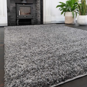 Soft Value Grey Shaggy Area Rug by The Rug House
